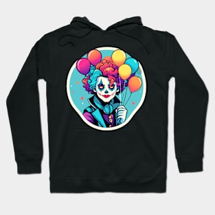 Clown Halloween Illustration Hoodie